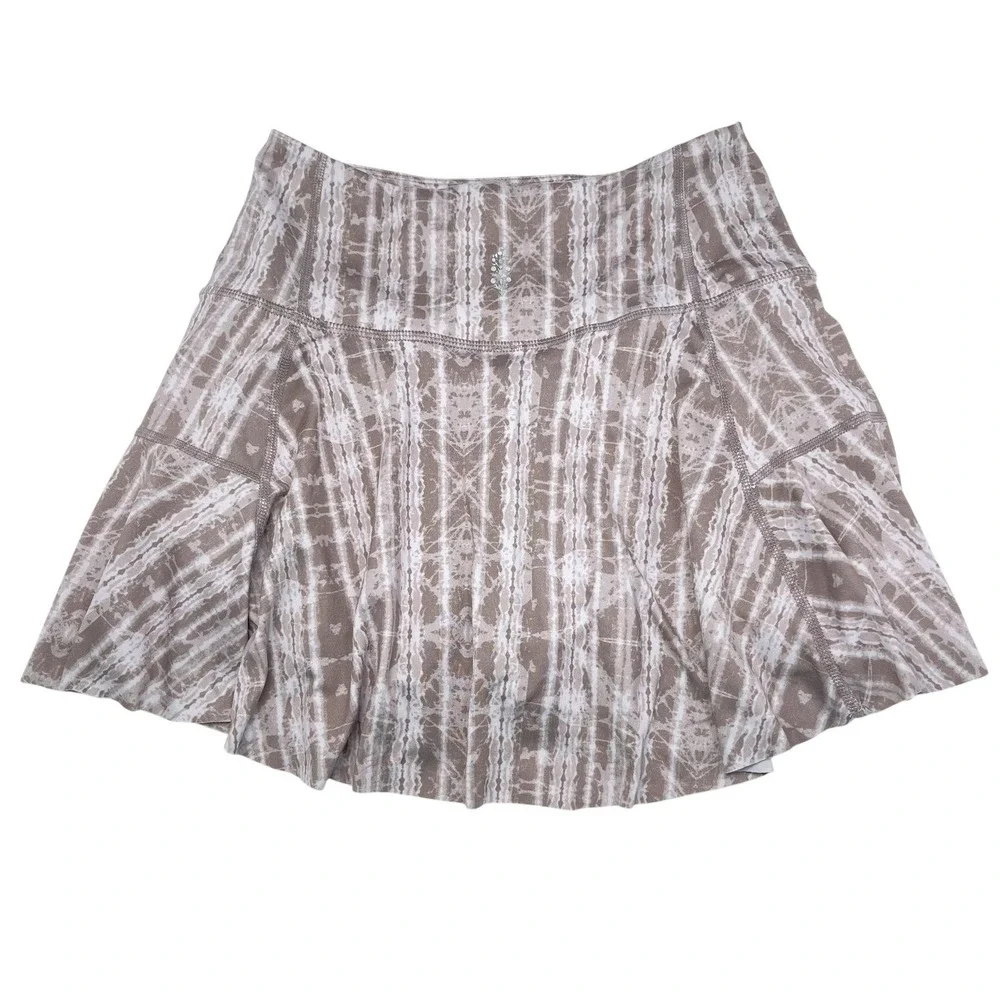 Free People FP Movement Tennis‎ Skort Skater Style Patterned Sz S Stretch